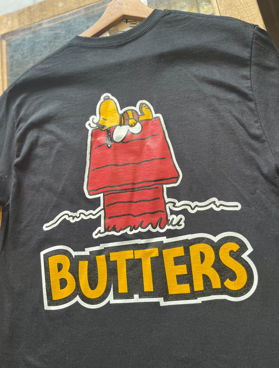 Butters Snoopy Black Tee